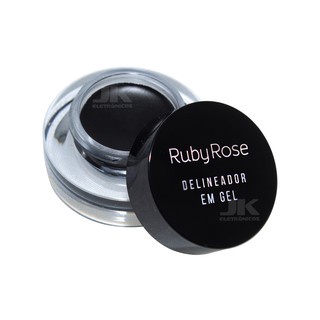 Delineador Em Gel Preto Ruby Rose Resistente A Água Hb-8401