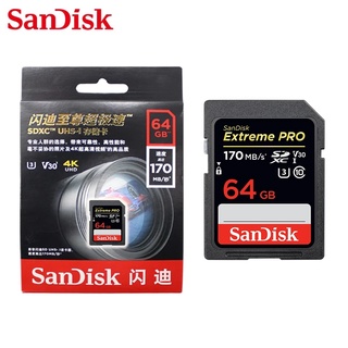 Cartão SD Sandisk Extreme Pro 512GB 256GB 128GB Gb 64 32GB Max Velocidade De Leitura De 170 Mb/s Classe 10 U3 De Memória Para Câmera (9)
