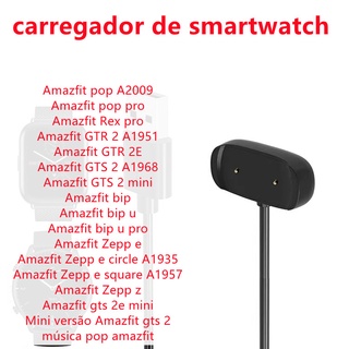 Cabo Carregador Usb Para Smartwatch Amazfit Bip U /bip u pro/GTR 2/GTS 2 /Amazfit Rex pro/POP/GTS 2E/GTR 2E