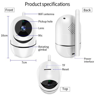 Câmera de Segurança IP Sem Fio CCTV HD com Visão Noturna/WiFi (4)