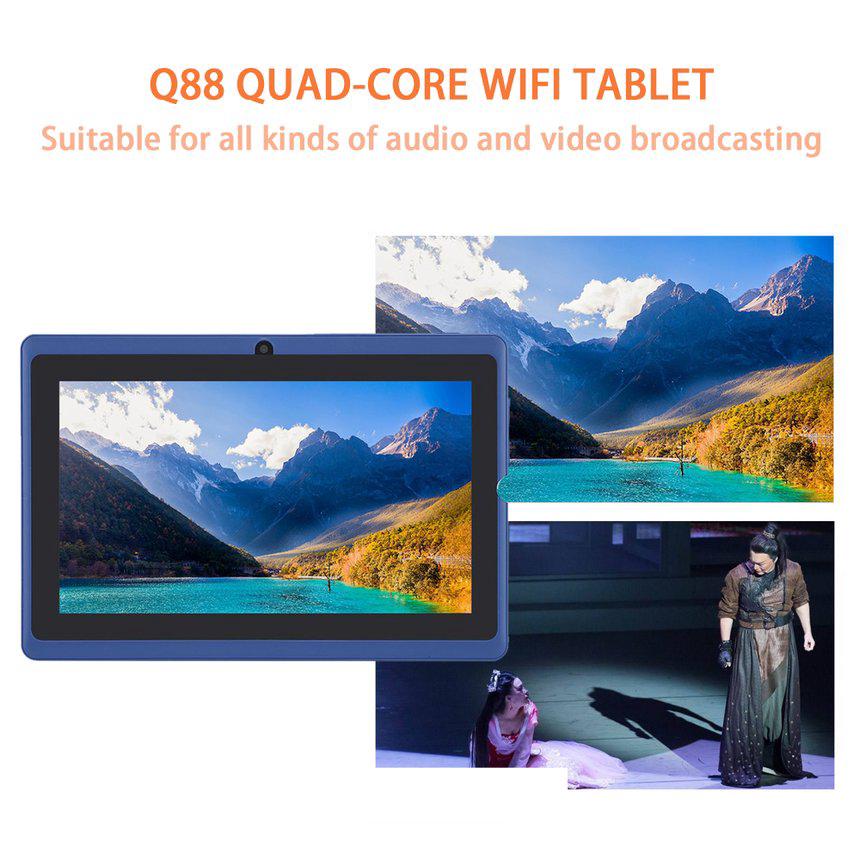 Q88 tablet quad-core wifi seven-inch Fonte De Alimentação USB 512M + 4G Vermelho (1)