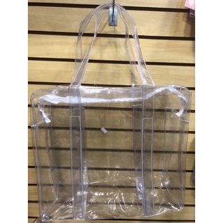 sacola praia bolsa plástica alça transparente com zíper （40cm✖️33cm）tamanho M