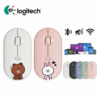 Mouse Óptico Bluetooth M350 Sem Fio Logitech Pebble 1000DPI
