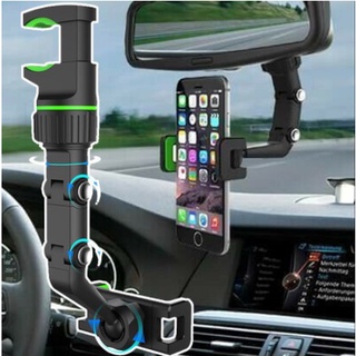 Nova Multifuncional 360 Graus Rotatable Auto Espelho Retrovisor Assento Pendurado Clipe Suporte Do Telefone Celular Para O Carro