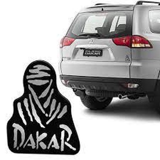 Emblema Adesivo Resinado Pajero Dakar Preto Todos Modelos