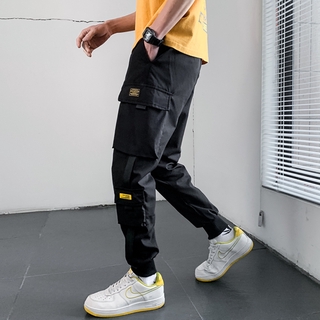 Side Zipper Pockets Cargo Harem Joggers Pants Men 2020 Hip Hop Casual Harajuku Streetwear Sweatpant Trousers Male Pants