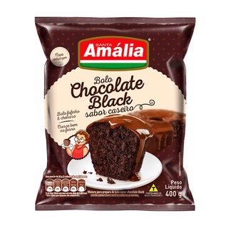 Mistura Para Bolo Sabor Chocolate Black 400g Santa Amália