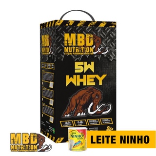 Whey Protein 5W MBD NUTRITION 2kg (Proteína CONCENTRADA E ISOLADA)