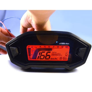 Nova Vida Motocicleta Universal LCD Odômetro Velocímetro Digital Tachômetro 150mm (5)