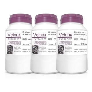3x Veinox 120 cápsulas - Sanibras - Power Supplements