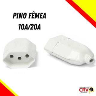 Pino Fêmea Plug 10A ou 20A - 2P+T