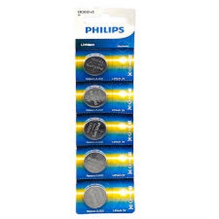 Bateria Lithiun Cr2025 Philips Cartela Com 5 Unidades