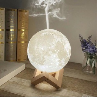 Umidificador Luminária Led Lua Cheia - 3 Tons de Luzes 13D 880ml 813