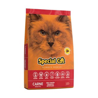 Ração Premium Special Cat para Gatos Adultos Sabor Carne 3kg-Embalagem Original