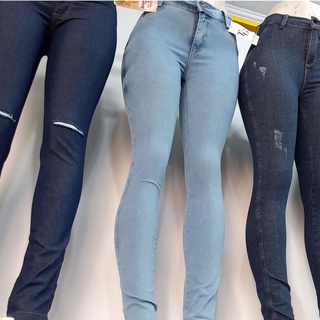 kit de 3 calcas femininas jeans com lycra e cintura alta (7)