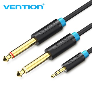 Vention 3.5mm to 6.35mm Stereo Jack Audio Cable 3.5mm 1/8" TRS to 6.35mm 1/4" TS Mono Y Cable Splitter Cord Compatible with iPhone