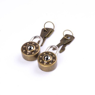 Mini Cadeado Pequena Caixa De Bagagem Chave De Bloqueio Com Chave Saco Mala Acessórios De Decoração (7)