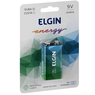 Bateria Elgin Alcalina 6LR61 9V