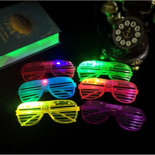 Jae Óculos Luminosos Coloridos Neon Com Fio El Com Claro Led / Viseira Para Festa (9)