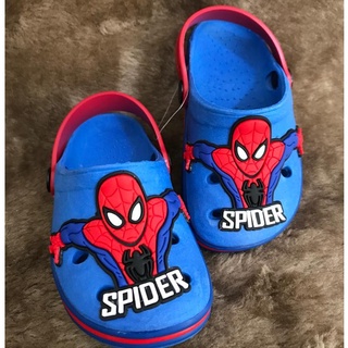 Babuche Crocs Personagem Homem Aranha Azul Meninos Infantil Sapato Frio Inverno