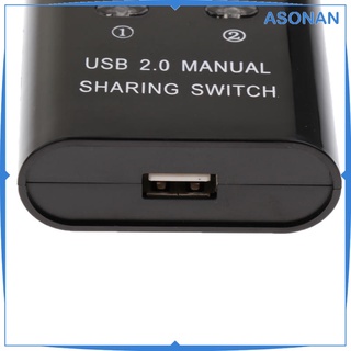 Interruptor Manual Para Partir USB 2.0 KVM 2 Portas HUB Impressora Scanner PC Preto