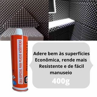 Cola Para Espuma Acústica - Cola Especial P/ Espuma - 400g (2)
