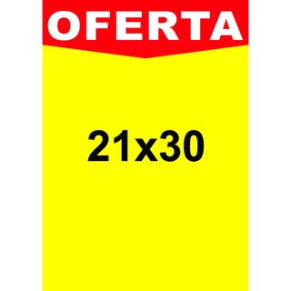 100 Cartaz Oferta Supermercado Placa Duplex Pequeno A4 21x30cm