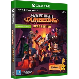 Jogo Minecraft Dungeons Hero Edition Xbox One Mídia Física Novo e Lacrado Dublado em Português pronta Entrega