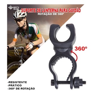 Suporte Lanterna Tática Guidão Bike Bicicleta Gira 360°