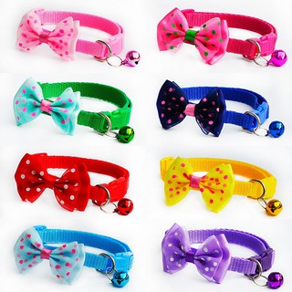 Kumopet Bowknot Cat Collar with Bells Necklace Buckle Adjustable Small Dog Puppy Kitten Collars Pet Accessories (2)