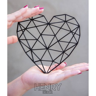 Coração Geométrico 3D em Rose Gold - Quadro Decorativo - Henry Decor (3)