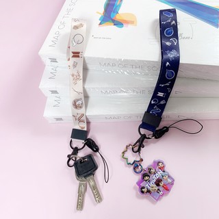 Lanyard for mobile phone, Neck rope,Korea KPOP BTS ON Butter Neck Lanyard Hand Wrist Ring Strap Portable USB lanyard for Phone Key String bag Cord Removable (5)