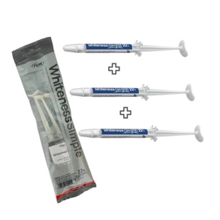 seringas clareamento dental (3 seringas) em gel whiteness simple 22% - Clareador