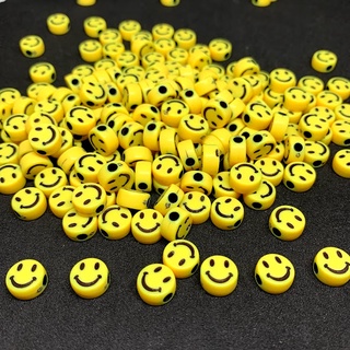 Miçanga de Smile amarelo 1cm com 10 unidades
