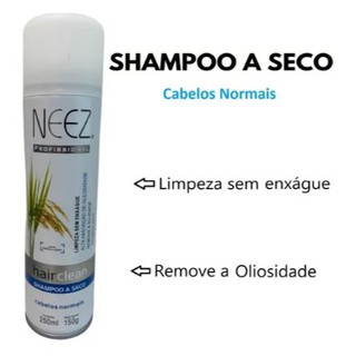 Shampoo A Seco Neez 250ml Para Cabelo Normal Sem Enxágue