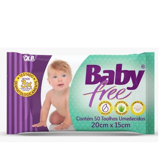 Toalha Umedecida Baby Free Pacote C/50 Unidades
