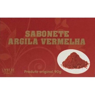 Sabonete Argila Vermelha Anti Séptico Barra Tropical Glicerinado Sabão 90g (4)