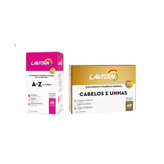Kit Lavitan A-Z Mulher 60 cápsulas + 1 Lavitan Hair Cabelos e Unhas 60 Cápsulas