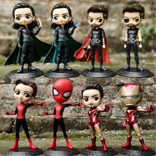 Q posket 15cm Marvel Avengers Endgame Spiderman Iron Man Captain America Thor Action Figure Toys Doll