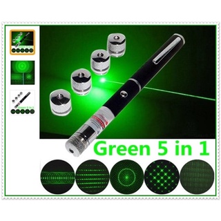 Caneta Laser Pointer Verde Lanterna 5 Pontas. (1)