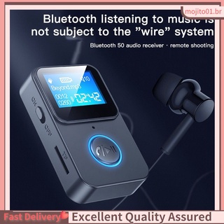 Adaptador Receptor De Áudio Bluetooth 5.0 Com Tela De LCD MP3 player Suporta Câmera Remota De Gojito01 . br (1)