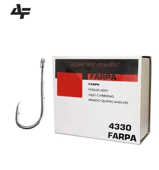 Anzol Albatroz 4330 C/ Farpa Nickel N°1 - 100 Peças (1)