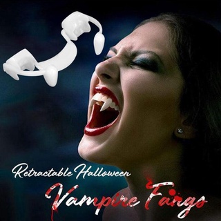 Fantasia Retrátil Vampiro Halloween Zumbi De Dentaduras Dentes Pequenos Vampiros Cosplay G4C5 (8)