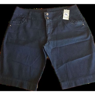 Bermuda feminina jeans short cós alto bermuda com elastano short plus size Ref 680