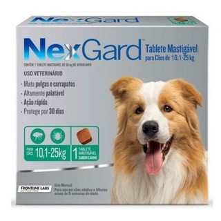 Anti Pulgas e Carrapatos Comprimido 68 mg Avulso Para Cães de 10 a 25 kg