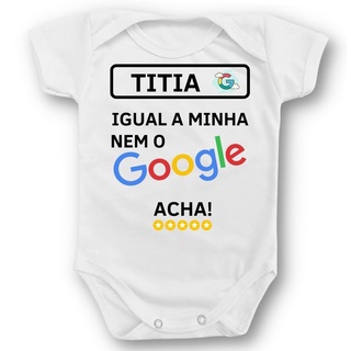 Body Bebê Titia Titio Dinda Dindo Avós Ninguem Acha Igual Tematicos