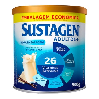 Complemento Alimentar Sustagen Adultos + Sabor Baunilha Lata 900g