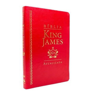 Biblia King James Atualizada Slim Ultra Fina Luxo Vermelha