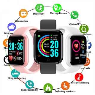 Y68 Smart Watch Bluetooth à prova d'água Monitoramento de freqüência cardíaca