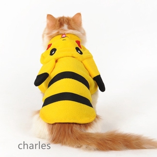 Boa Pikachu Cão Cosplay Jacket Macacões Pet Traje Do Cão Pequeno Gato Roupas De Natal